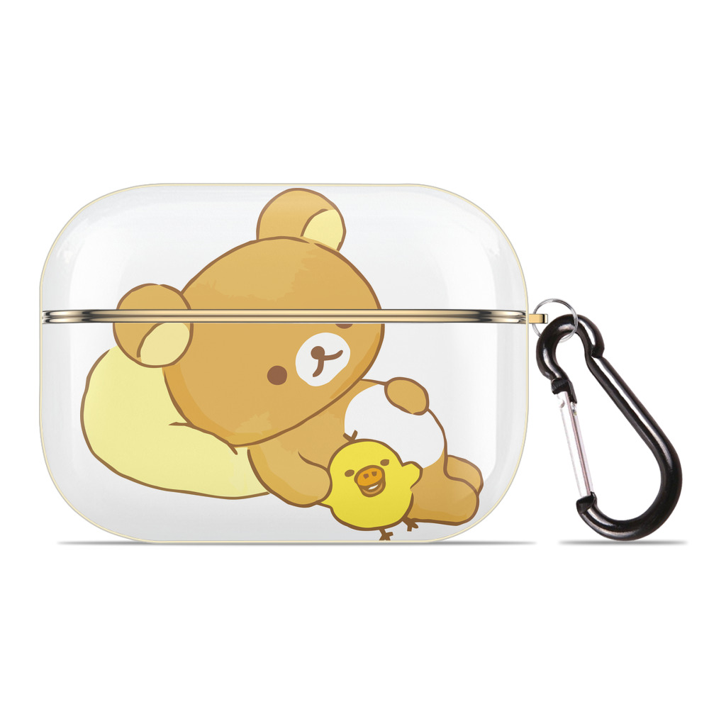 （画像用） リラックマ リラックマ キイロイトリ Rilakkuma Korilakkuma Kiiroitori 【AirPods Pro用】ハードシェル保護ケース｜耐衝撃・防指紋・カラビナ付き商品仕様