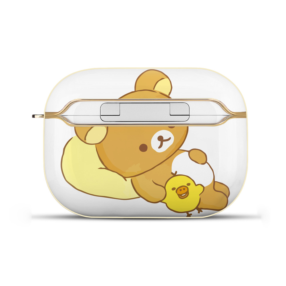 （画像用） リラックマ リラックマ キイロイトリ Rilakkuma Korilakkuma Kiiroitori 【AirPods Pro用】ハードシェル保護ケース｜耐衝撃・防指紋・カラビナ付き商品仕様