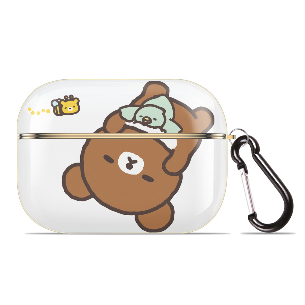 （画像用） リラックマ リラックマ キイロイトリ Rilakkuma Korilakkuma Kiiroitori 【AirPods Pro用】ハードシェル保護ケース｜耐衝撃・防指紋・カラビナ付き商品仕様