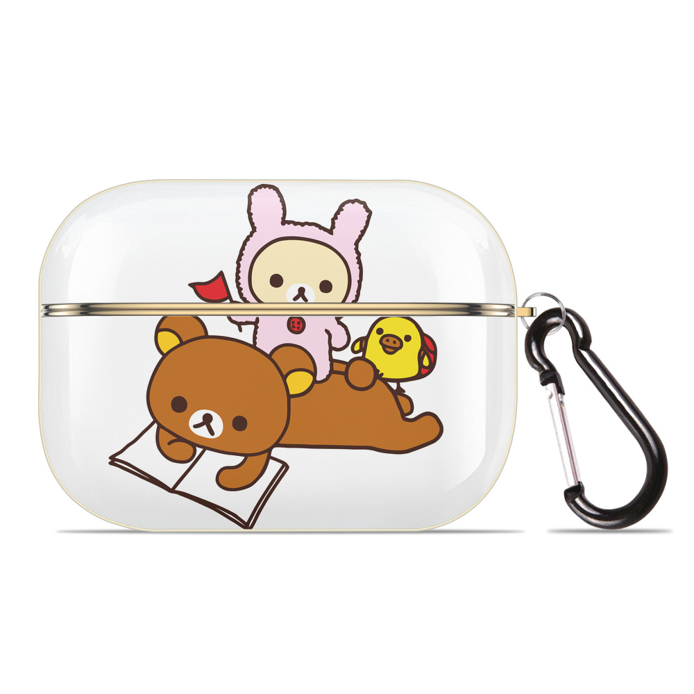 （画像用） リラックマ リラックマ キイロイトリ Rilakkuma Korilakkuma Kiiroitori 【AirPods Pro用】ハードシェル保護ケース｜耐衝撃・防指紋・カラビナ付き商品仕様