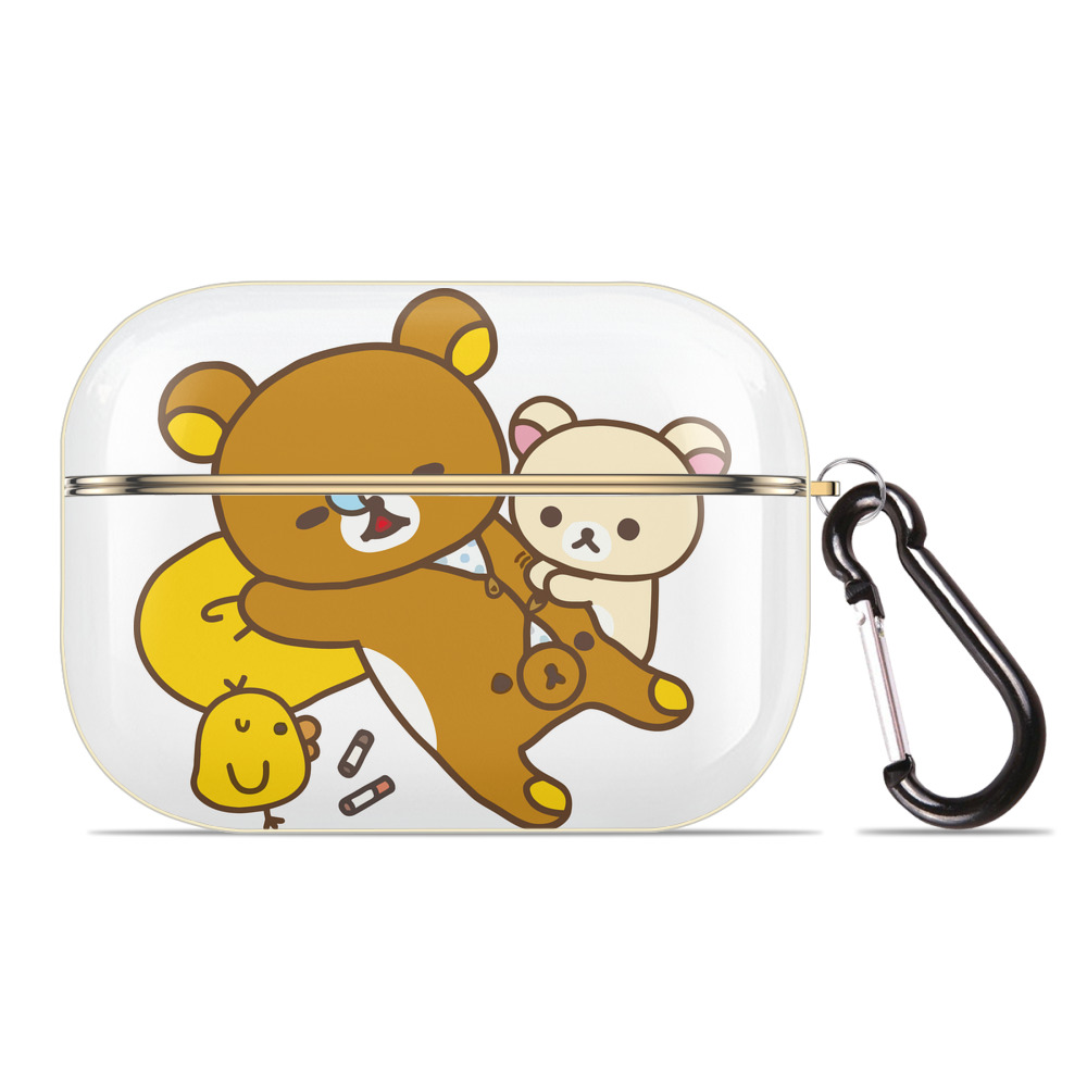 （画像用） リラックマ リラックマ キイロイトリ Rilakkuma Korilakkuma Kiiroitori 【AirPods Pro用】ハードシェル保護ケース｜耐衝撃・防指紋・カラビナ付き商品仕様