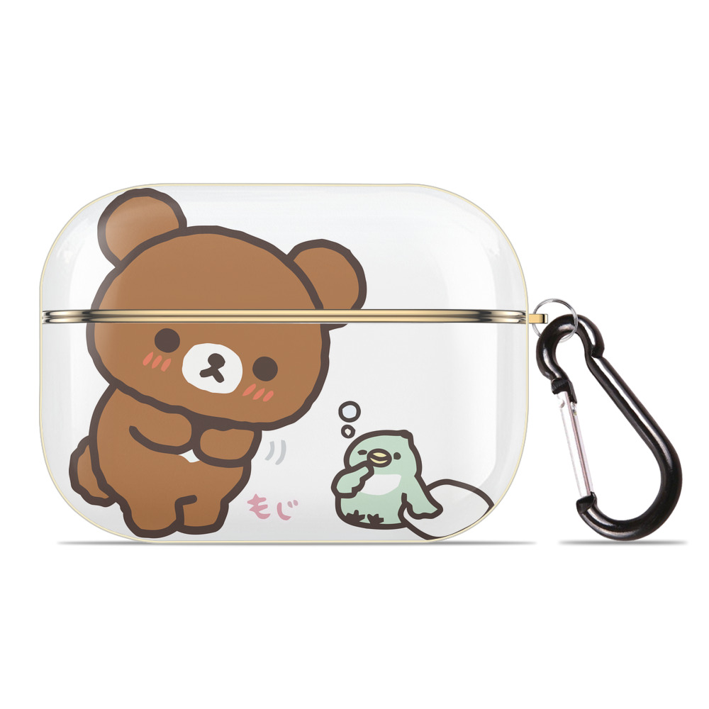 （画像用） リラックマ リラックマ キイロイトリ Rilakkuma Korilakkuma Kiiroitori 【AirPods Pro用】ハードシェル保護ケース｜耐衝撃・防指紋・カラビナ付き商品仕様