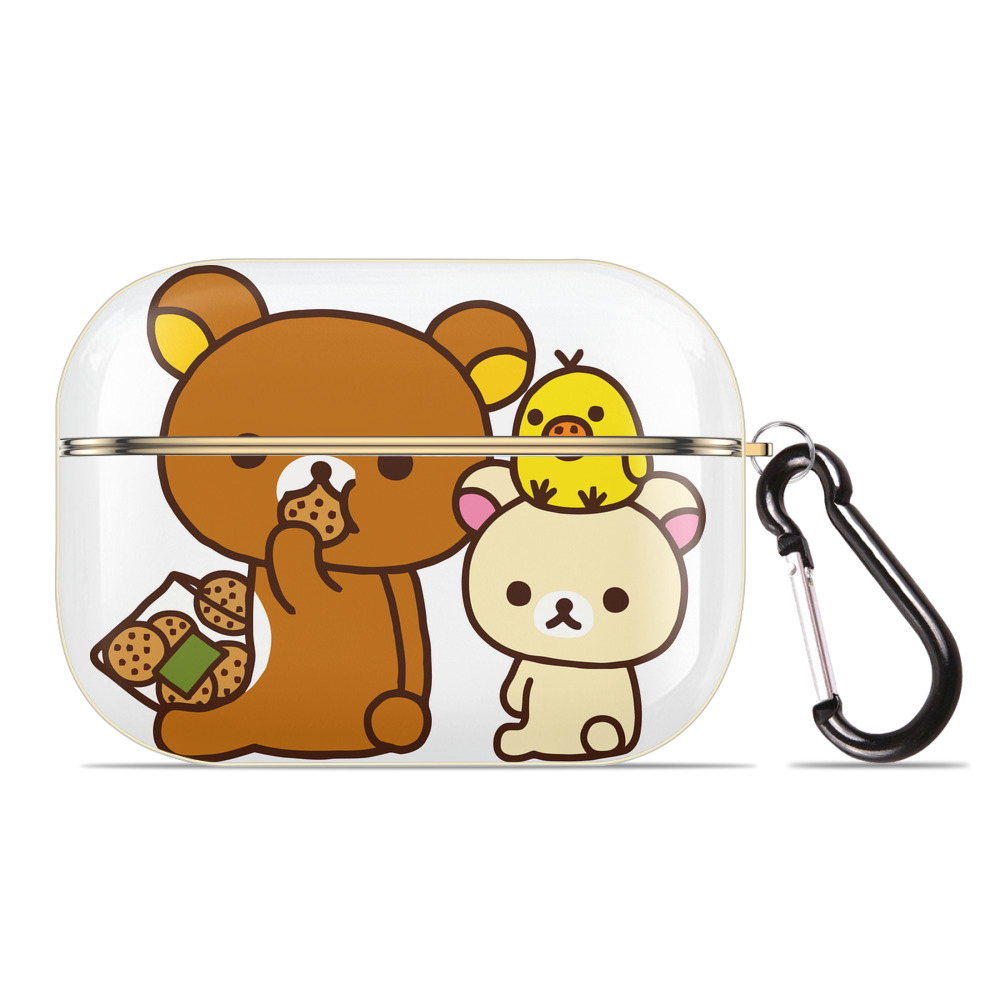 （画像用） リラックマ リラックマ キイロイトリ Rilakkuma Korilakkuma Kiiroitori 【AirPods Pro用】ハードシェル保護ケース｜耐衝撃・防指紋・カラビナ付き商品仕様