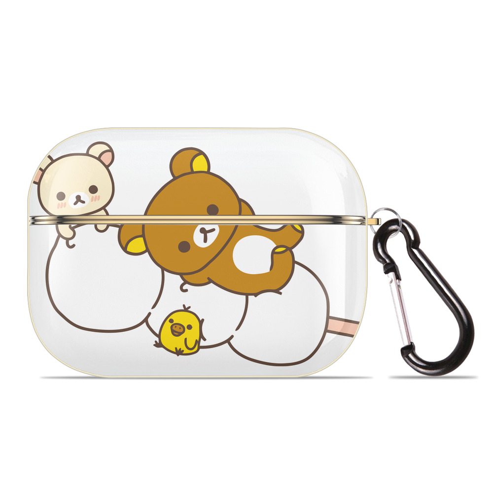 （画像用） リラックマ リラックマ キイロイトリ Rilakkuma Korilakkuma Kiiroitori 【AirPods Pro用】ハードシェル保護ケース｜耐衝撃・防指紋・カラビナ付き商品仕様