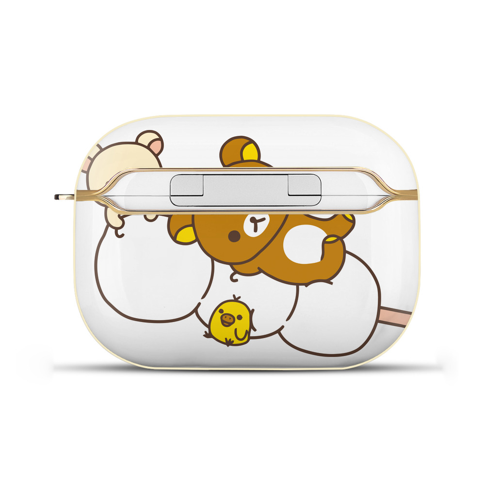 （画像用） リラックマ リラックマ キイロイトリ Rilakkuma Korilakkuma Kiiroitori 【AirPods Pro用】ハードシェル保護ケース｜耐衝撃・防指紋・カラビナ付き商品仕様
