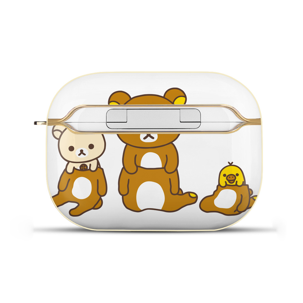 （画像用） リラックマ リラックマ キイロイトリ Rilakkuma Korilakkuma Kiiroitori 【AirPods Pro用】ハードシェル保護ケース｜耐衝撃・防指紋・カラビナ付き商品仕様