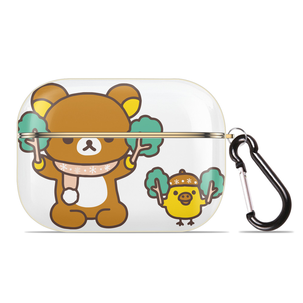 （画像用） リラックマ リラックマ キイロイトリ Rilakkuma Korilakkuma Kiiroitori 【AirPods Pro用】ハードシェル保護ケース｜耐衝撃・防指紋・カラビナ付き商品仕様