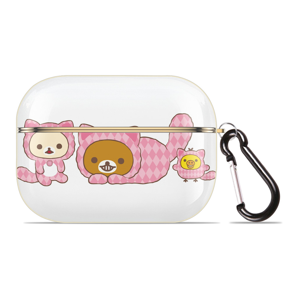 （画像用） リラックマ リラックマ キイロイトリ Rilakkuma Korilakkuma Kiiroitori 【AirPods Pro用】ハードシェル保護ケース｜耐衝撃・防指紋・カラビナ付き商品仕様