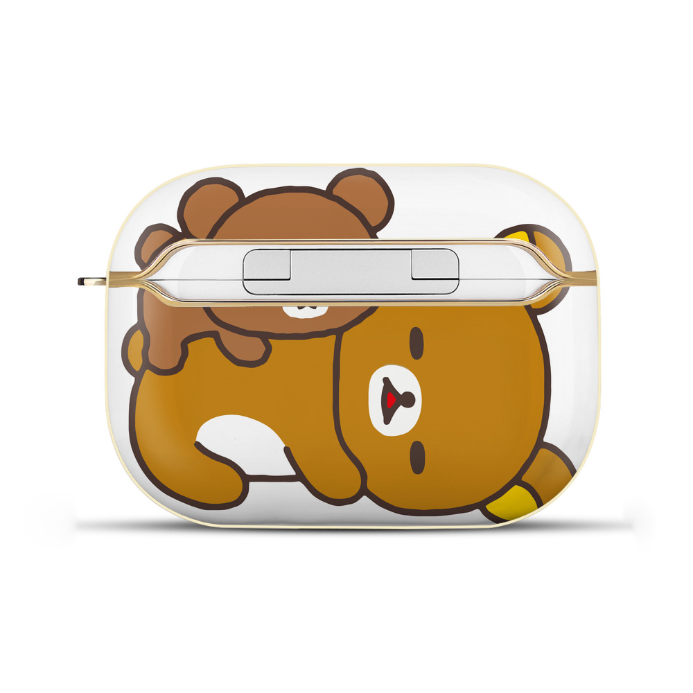 （画像用） リラックマ リラックマ キイロイトリ Rilakkuma Korilakkuma Kiiroitori 【AirPods Pro用】ハードシェル保護ケース｜耐衝撃・防指紋・カラビナ付き商品仕様