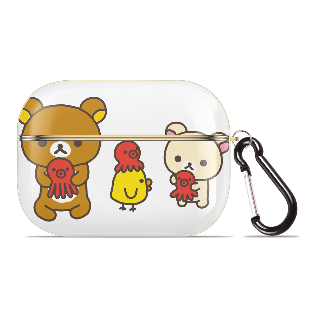 （画像用） リラックマ リラックマ キイロイトリ Rilakkuma Korilakkuma Kiiroitori 【AirPods Pro用】ハードシェル保護ケース｜耐衝撃・防指紋・カラビナ付き商品仕様