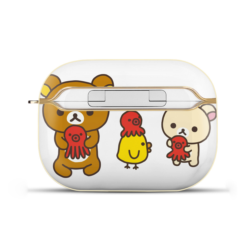 （画像用） リラックマ リラックマ キイロイトリ Rilakkuma Korilakkuma Kiiroitori 【AirPods Pro用】ハードシェル保護ケース｜耐衝撃・防指紋・カラビナ付き商品仕様