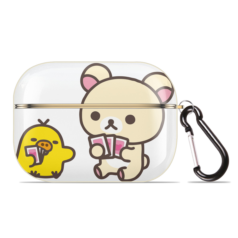 （画像用） リラックマ リラックマ キイロイトリ Rilakkuma Korilakkuma Kiiroitori 【AirPods Pro用】ハードシェル保護ケース｜耐衝撃・防指紋・カラビナ付き商品仕様