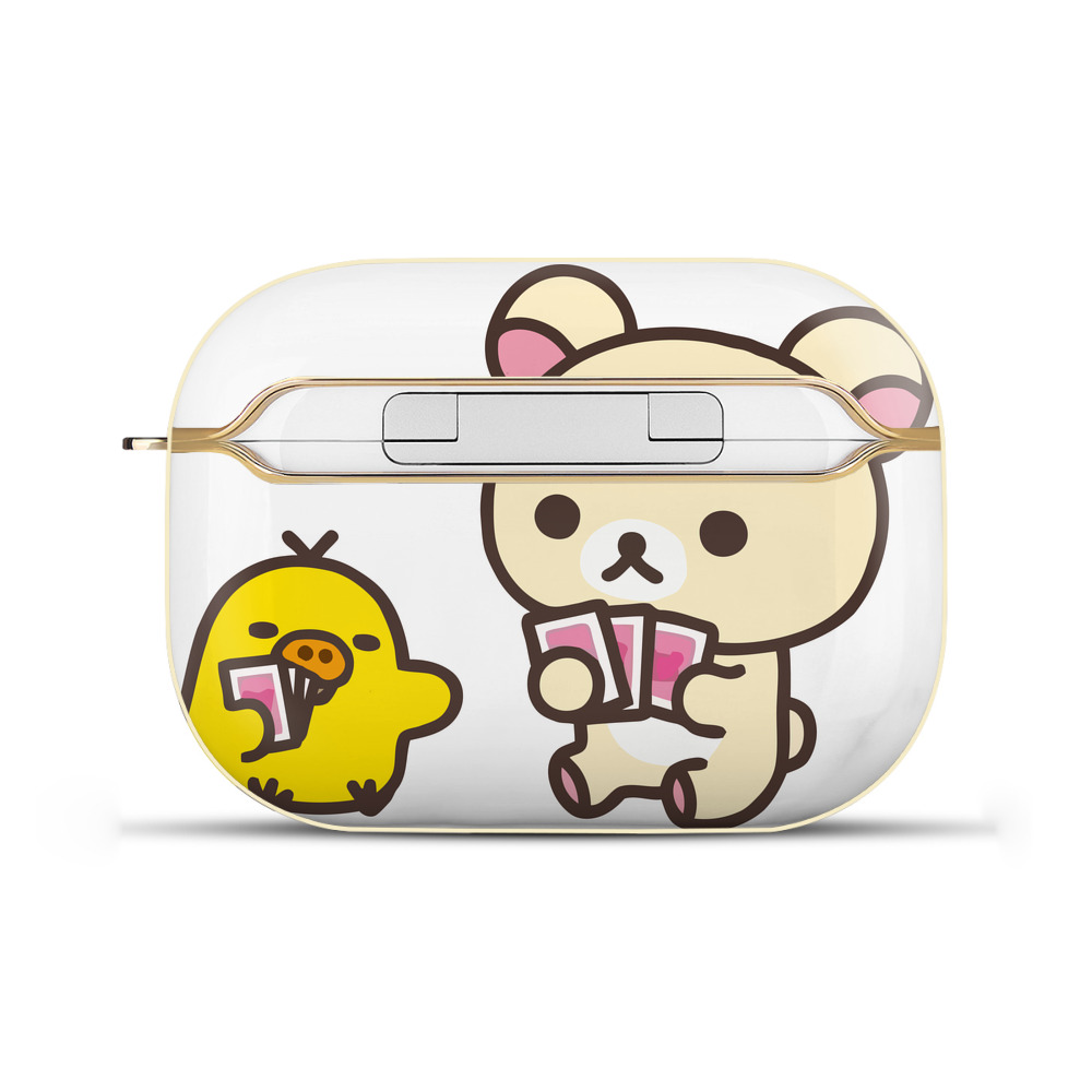 （画像用） リラックマ リラックマ キイロイトリ Rilakkuma Korilakkuma Kiiroitori 【AirPods Pro用】ハードシェル保護ケース｜耐衝撃・防指紋・カラビナ付き商品仕様