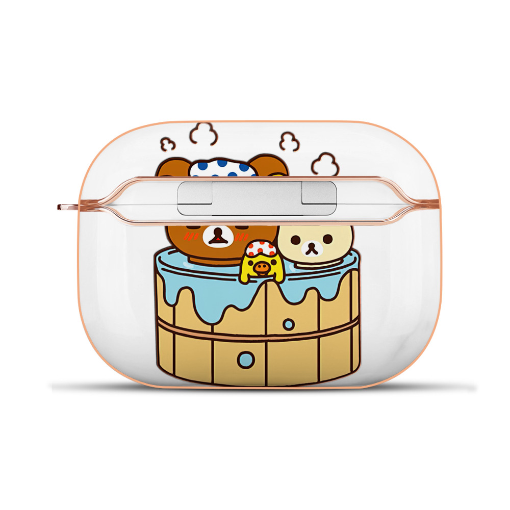 （画像用） リラックマ リラックマ キイロイトリ Rilakkuma Korilakkuma Kiiroitori 【AirPods Pro用】ハードシェル保護ケース｜耐衝撃・防指紋・カラビナ付き商品仕様