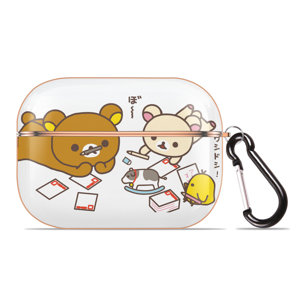 （画像用） リラックマ リラックマ キイロイトリ Rilakkuma Korilakkuma Kiiroitori 【AirPods Pro用】ハードシェル保護ケース｜耐衝撃・防指紋・カラビナ付き商品仕様
