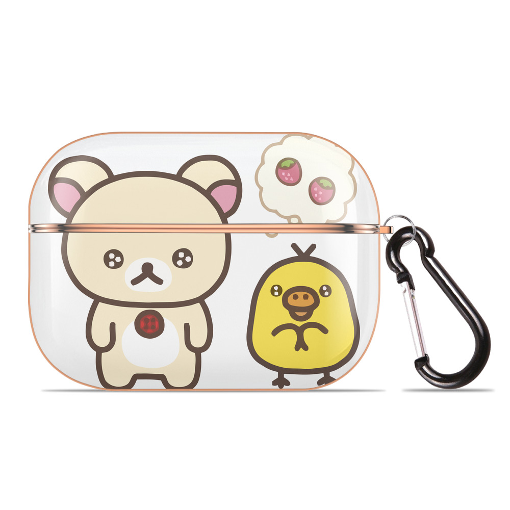 （画像用） リラックマ リラックマ キイロイトリ Rilakkuma Korilakkuma Kiiroitori 【AirPods Pro用】ハードシェル保護ケース｜耐衝撃・防指紋・カラビナ付き商品仕様