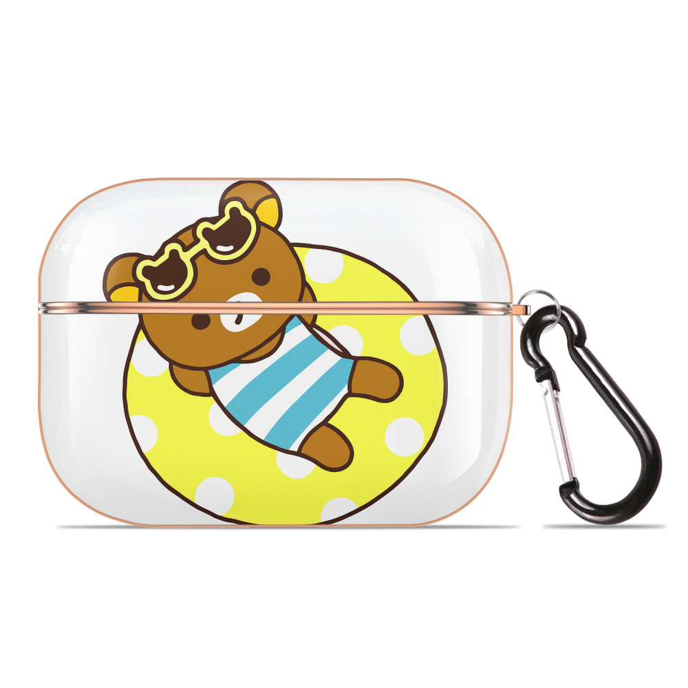 （画像用） リラックマ リラックマ キイロイトリ Rilakkuma Korilakkuma Kiiroitori 【AirPods Pro用】ハードシェル保護ケース｜耐衝撃・防指紋・カラビナ付き商品仕様