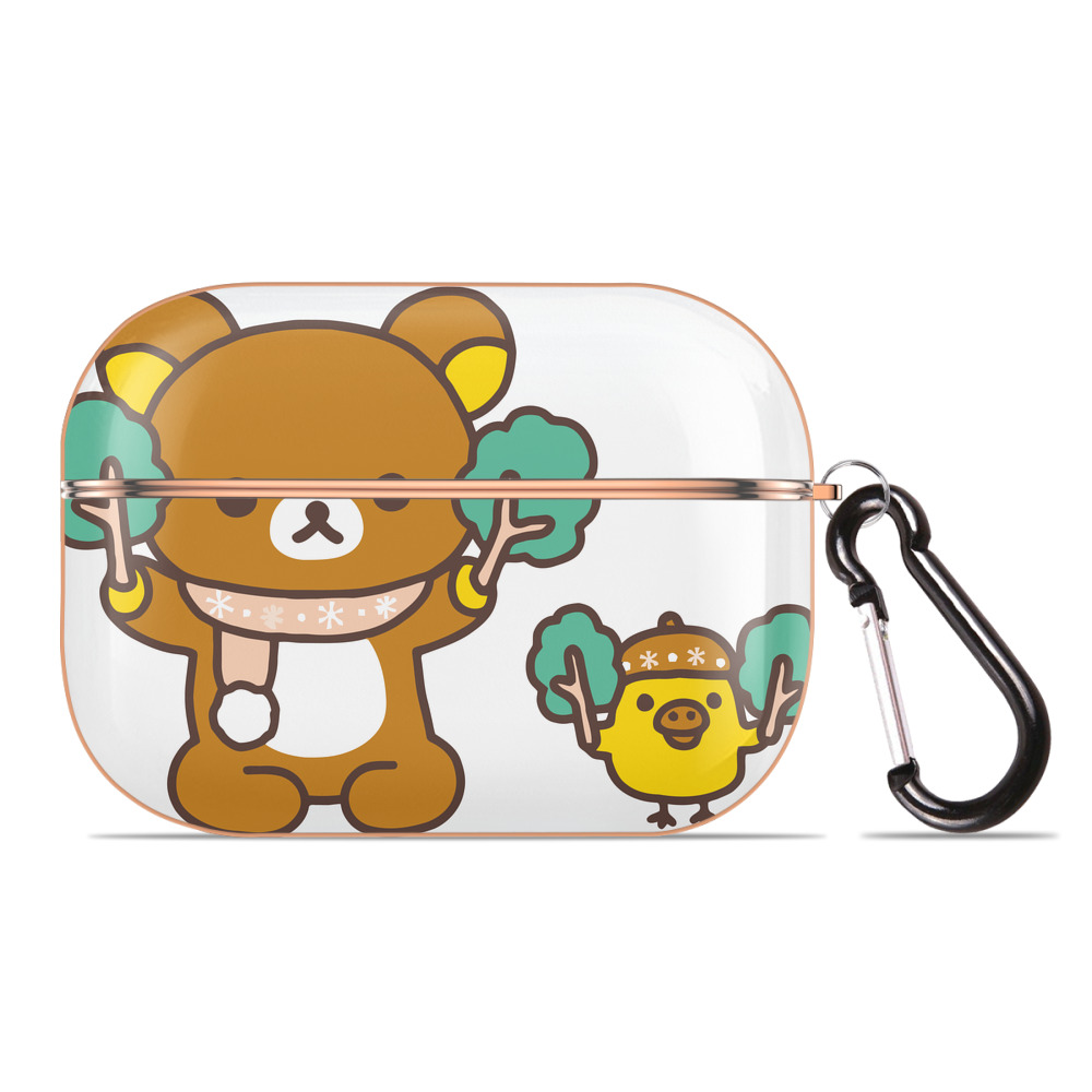 （画像用） リラックマ リラックマ キイロイトリ Rilakkuma Korilakkuma Kiiroitori 【AirPods Pro用】ハードシェル保護ケース｜耐衝撃・防指紋・カラビナ付き商品仕様
