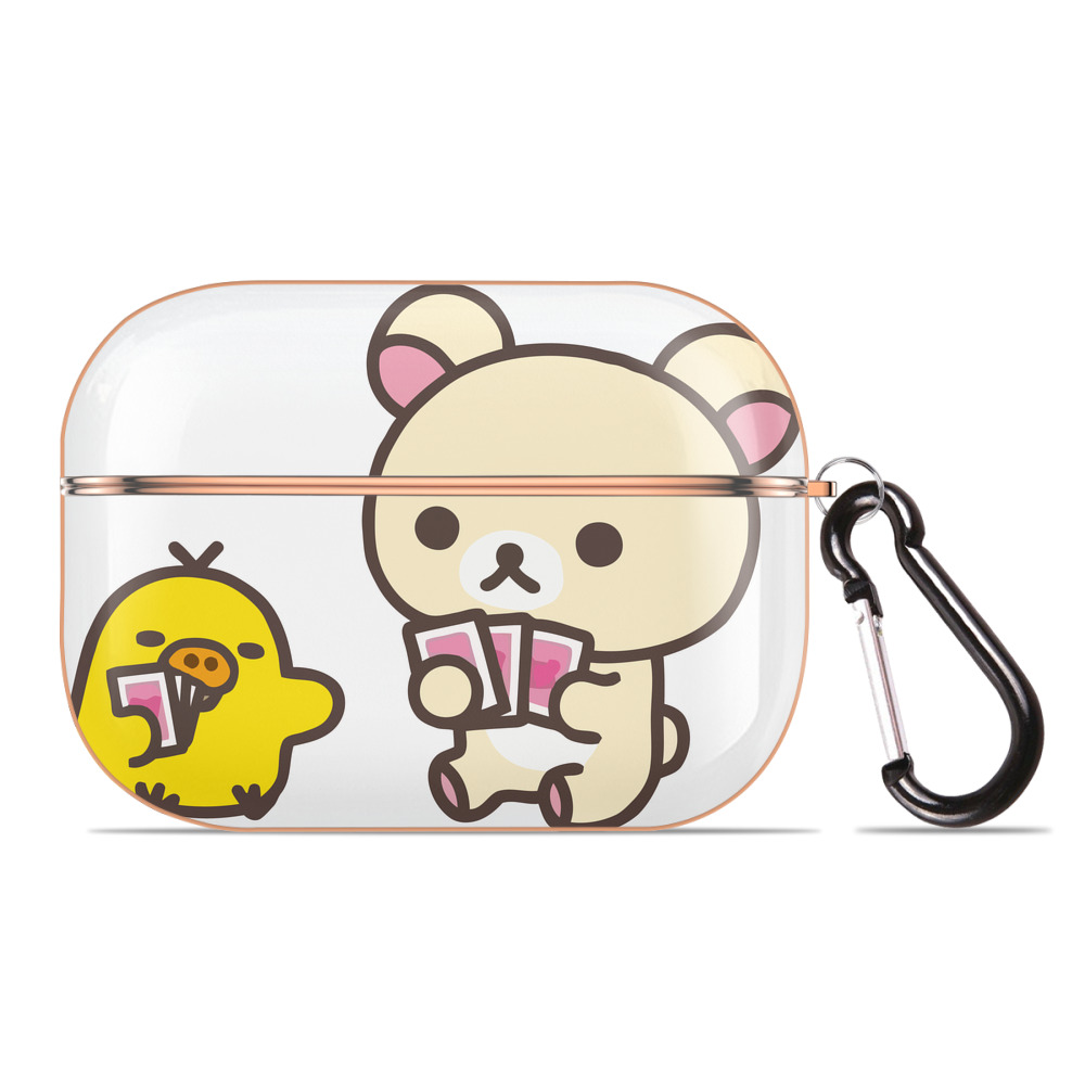 （画像用） リラックマ リラックマ キイロイトリ Rilakkuma Korilakkuma Kiiroitori 【AirPods Pro用】ハードシェル保護ケース｜耐衝撃・防指紋・カラビナ付き商品仕様