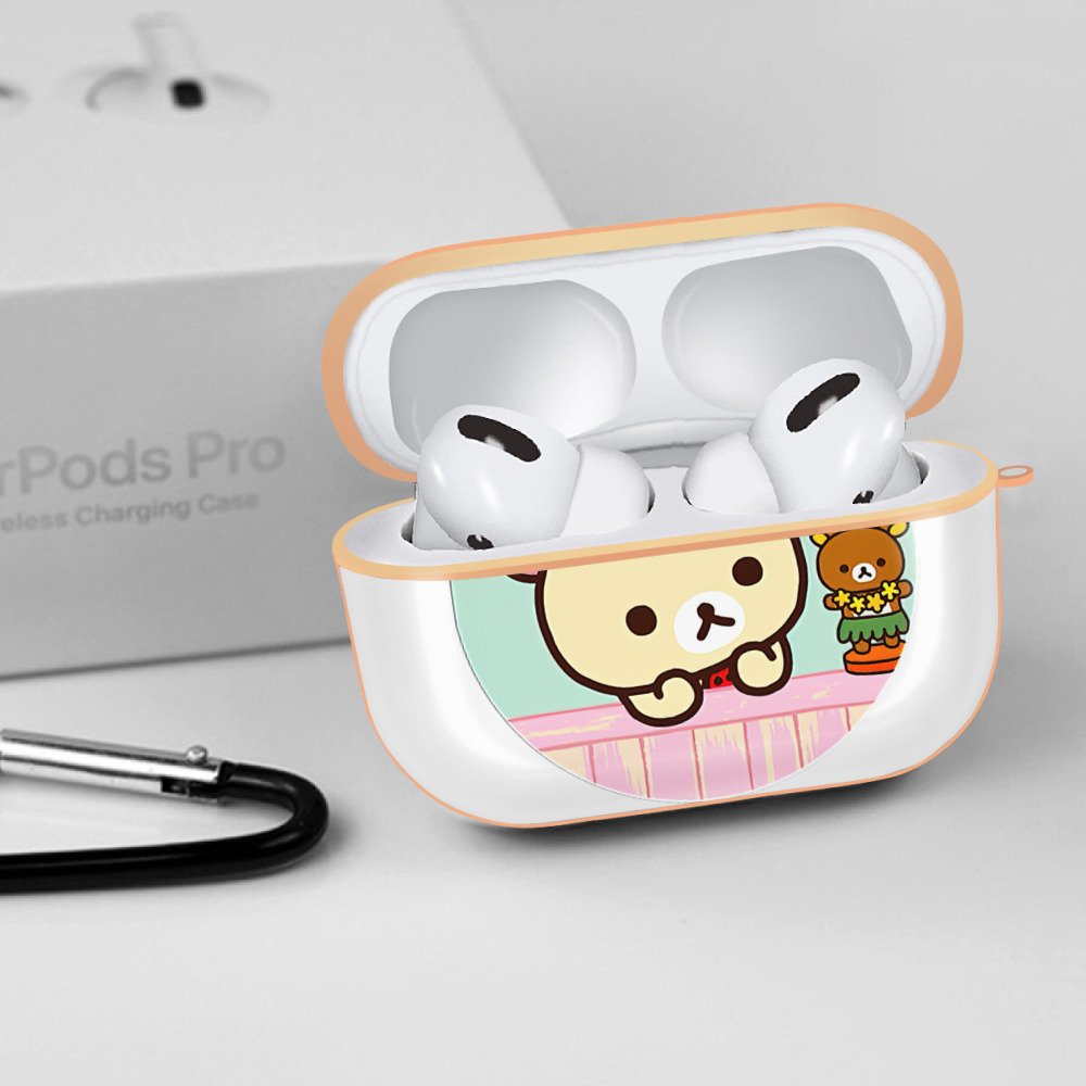 リラックマ リラックマ キイロイトリ Rilakkuma Korilakkuma Kiiroitori 【AirPods Pro用】ハードシェル保護ケース｜耐衝撃・防指紋・カラビナ付き商品仕様