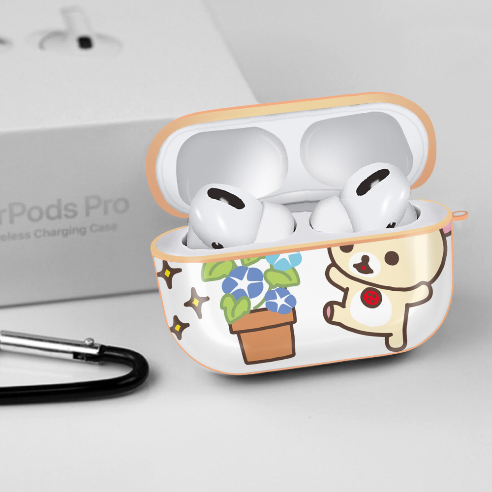 リラックマ リラックマ キイロイトリ Rilakkuma Korilakkuma Kiiroitori 【AirPods Pro用】ハードシェル保護ケース｜耐衝撃・防指紋・カラビナ付き商品仕様