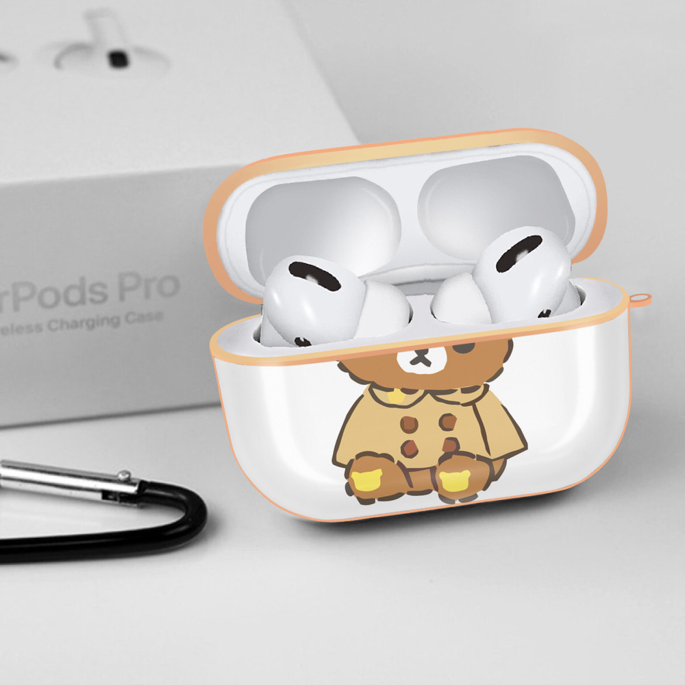 リラックマ リラックマ キイロイトリ Rilakkuma Korilakkuma Kiiroitori 【AirPods Pro用】ハードシェル保護ケース｜耐衝撃・防指紋・カラビナ付き商品仕様