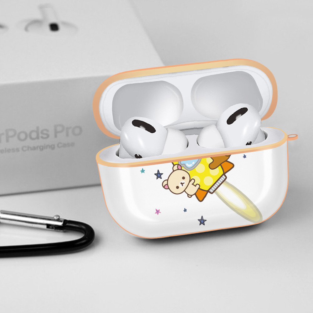 リラックマ リラックマ キイロイトリ Rilakkuma Korilakkuma Kiiroitori 【AirPods Pro用】ハードシェル保護ケース｜耐衝撃・防指紋・カラビナ付き商品仕様