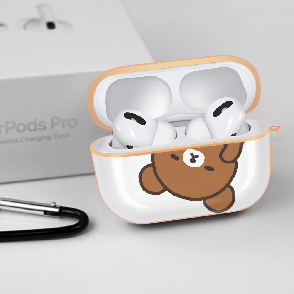 リラックマ リラックマ キイロイトリ Rilakkuma Korilakkuma Kiiroitori 【AirPods Pro用】ハードシェル保護ケース｜耐衝撃・防指紋・カラビナ付き商品仕様