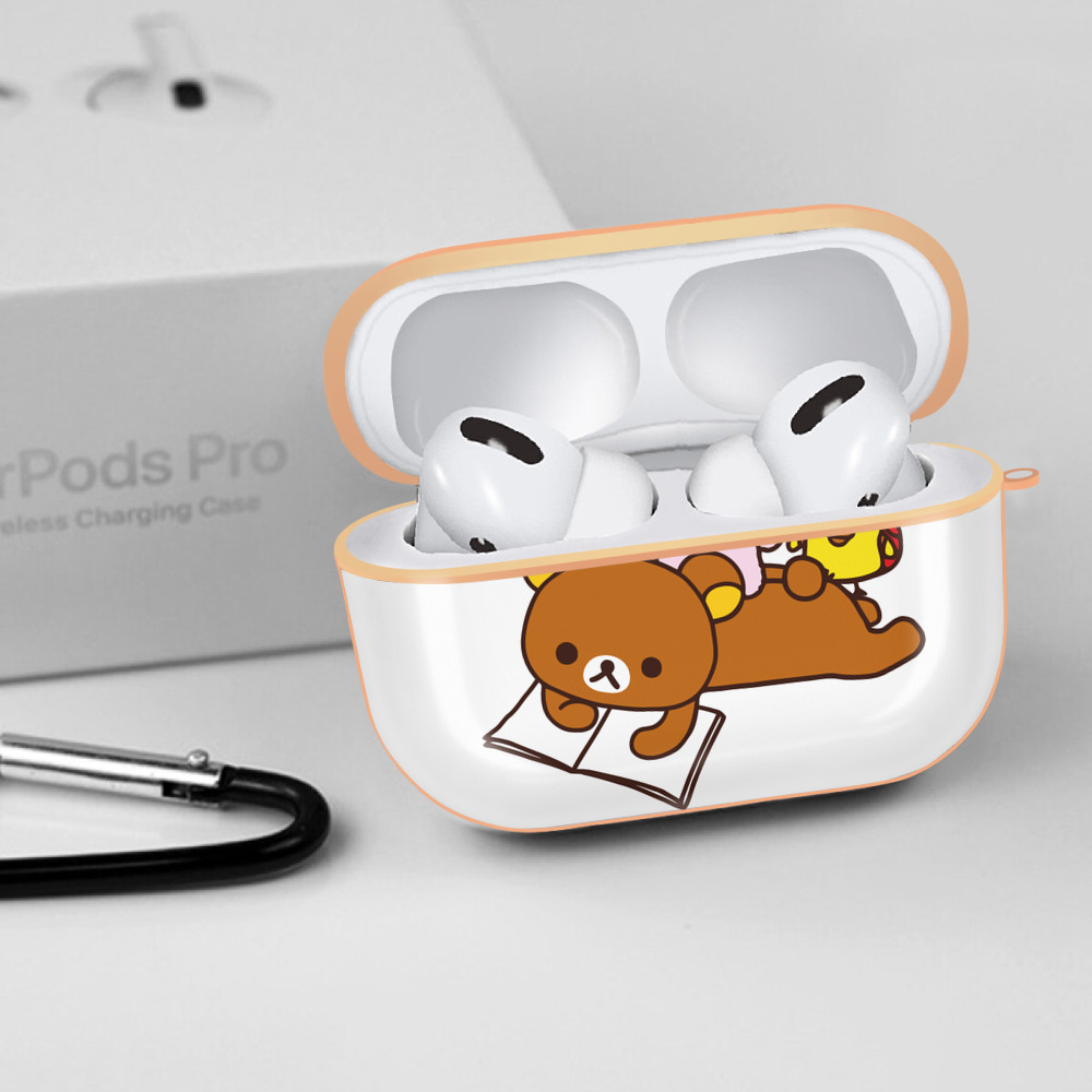 リラックマ リラックマ キイロイトリ Rilakkuma Korilakkuma Kiiroitori 【AirPods Pro用】ハードシェル保護ケース｜耐衝撃・防指紋・カラビナ付き商品仕様