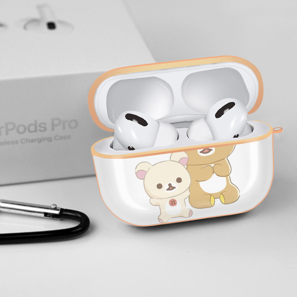 リラックマ リラックマ キイロイトリ Rilakkuma Korilakkuma Kiiroitori 【AirPods Pro用】ハードシェル保護ケース｜耐衝撃・防指紋・カラビナ付き商品仕様