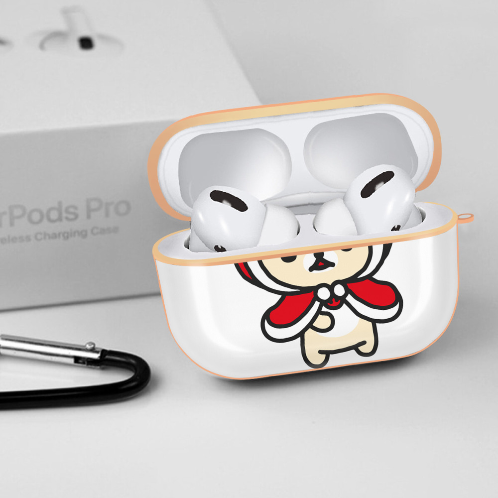 リラックマ リラックマ キイロイトリ Rilakkuma Korilakkuma Kiiroitori 【AirPods Pro用】ハードシェル保護ケース｜耐衝撃・防指紋・カラビナ付き商品仕様