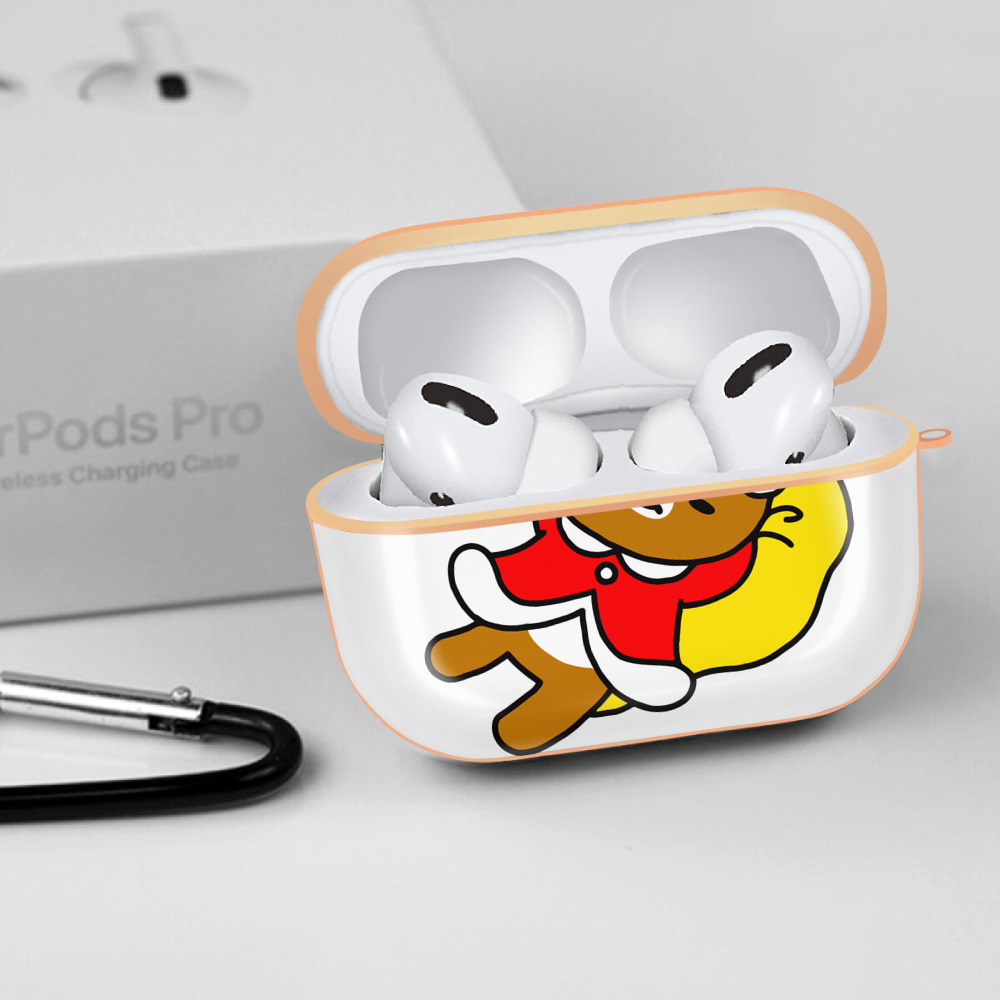リラックマ リラックマ キイロイトリ Rilakkuma Korilakkuma Kiiroitori 【AirPods Pro用】ハードシェル保護ケース｜耐衝撃・防指紋・カラビナ付き商品仕様