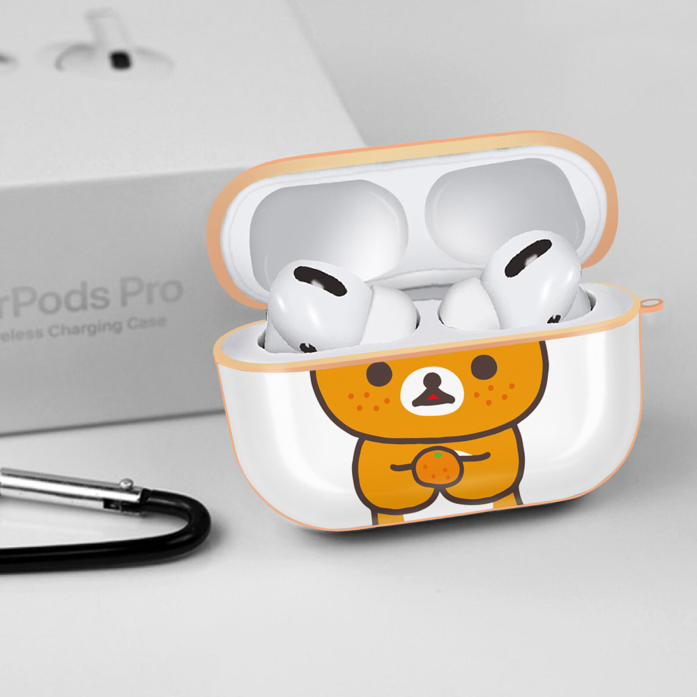 リラックマ リラックマ キイロイトリ Rilakkuma Korilakkuma Kiiroitori 【AirPods Pro用】ハードシェル保護ケース｜耐衝撃・防指紋・カラビナ付き商品仕様