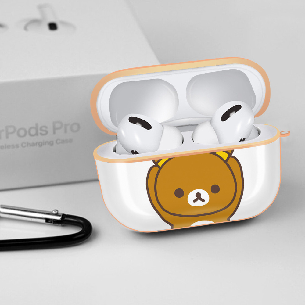 リラックマ リラックマ キイロイトリ Rilakkuma Korilakkuma Kiiroitori 【AirPods Pro用】ハードシェル保護ケース｜耐衝撃・防指紋・カラビナ付き商品仕様