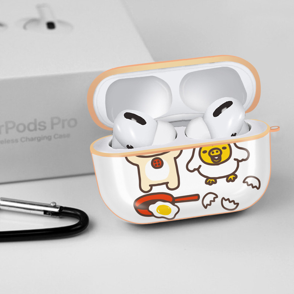 リラックマ リラックマ キイロイトリ Rilakkuma Korilakkuma Kiiroitori 【AirPods Pro用】ハードシェル保護ケース｜耐衝撃・防指紋・カラビナ付き商品仕様