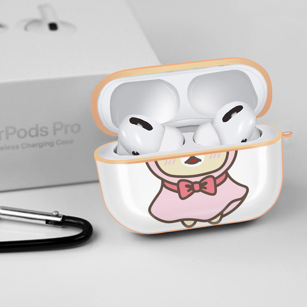 リラックマ リラックマ キイロイトリ Rilakkuma Korilakkuma Kiiroitori 【AirPods Pro用】ハードシェル保護ケース｜耐衝撃・防指紋・カラビナ付き商品仕様