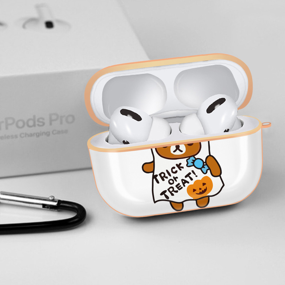 リラックマ リラックマ キイロイトリ Rilakkuma Korilakkuma Kiiroitori 【AirPods Pro用】ハードシェル保護ケース｜耐衝撃・防指紋・カラビナ付き商品仕様