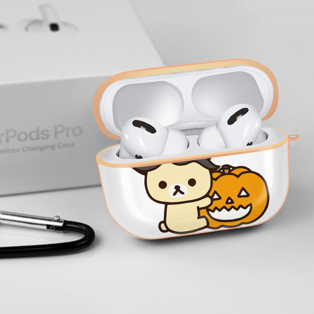 リラックマ リラックマ キイロイトリ Rilakkuma Korilakkuma Kiiroitori 【AirPods Pro用】ハードシェル保護ケース｜耐衝撃・防指紋・カラビナ付き商品仕様