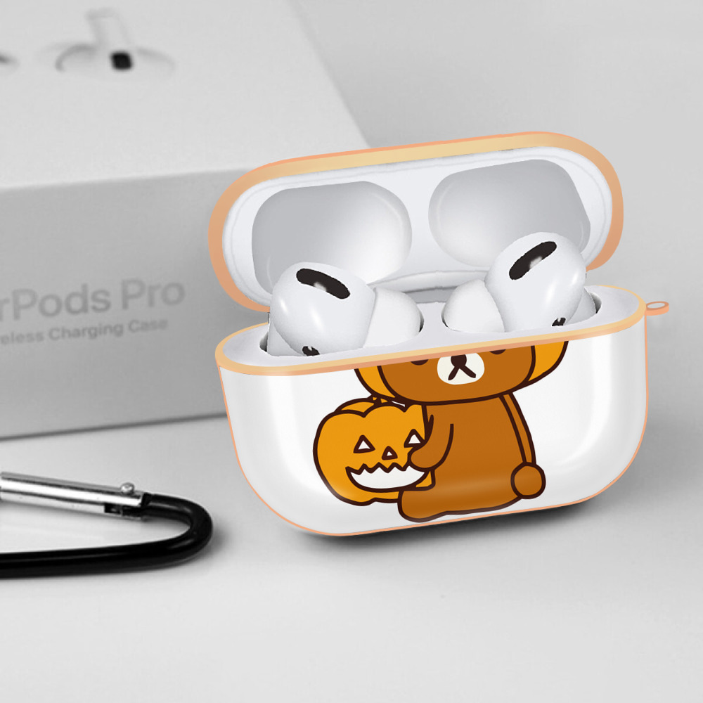 リラックマ リラックマ キイロイトリ Rilakkuma Korilakkuma Kiiroitori 【AirPods Pro用】ハードシェル保護ケース｜耐衝撃・防指紋・カラビナ付き商品仕様