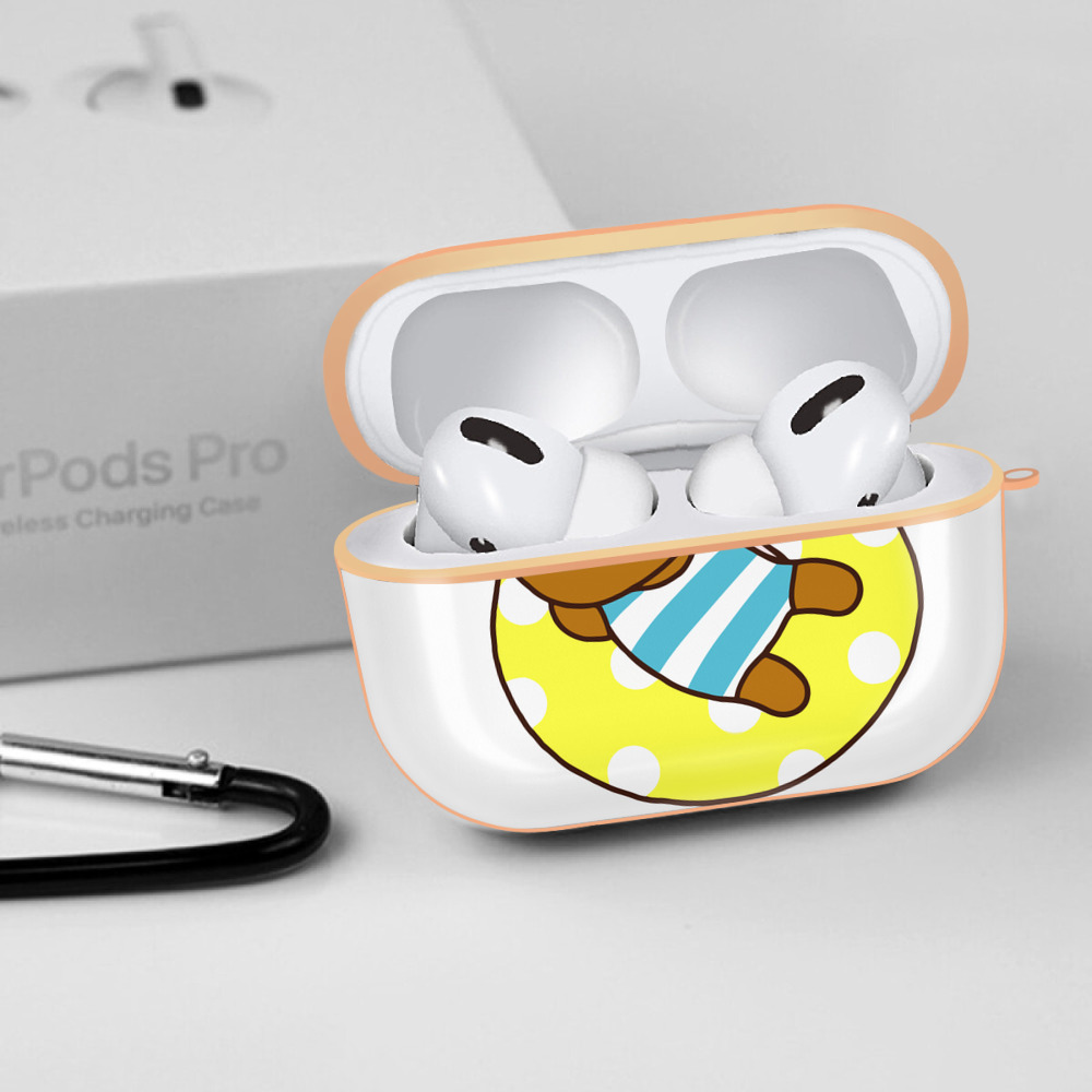 リラックマ リラックマ キイロイトリ Rilakkuma Korilakkuma Kiiroitori 【AirPods Pro用】ハードシェル保護ケース｜耐衝撃・防指紋・カラビナ付き商品仕様