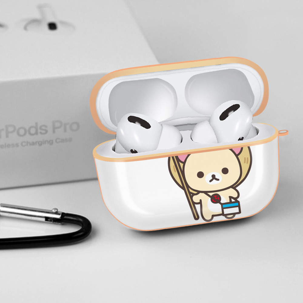 リラックマ リラックマ キイロイトリ Rilakkuma Korilakkuma Kiiroitori 【AirPods Pro用】ハードシェル保護ケース｜耐衝撃・防指紋・カラビナ付き商品仕様