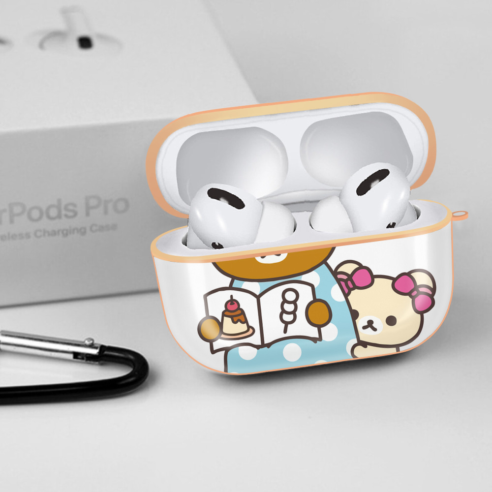 リラックマ リラックマ キイロイトリ Rilakkuma Korilakkuma Kiiroitori 【AirPods Pro用】ハードシェル保護ケース｜耐衝撃・防指紋・カラビナ付き商品仕様