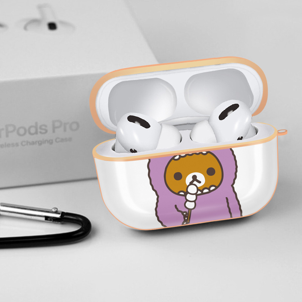 リラックマ リラックマ キイロイトリ Rilakkuma Korilakkuma Kiiroitori 【AirPods Pro用】ハードシェル保護ケース｜耐衝撃・防指紋・カラビナ付き商品仕様