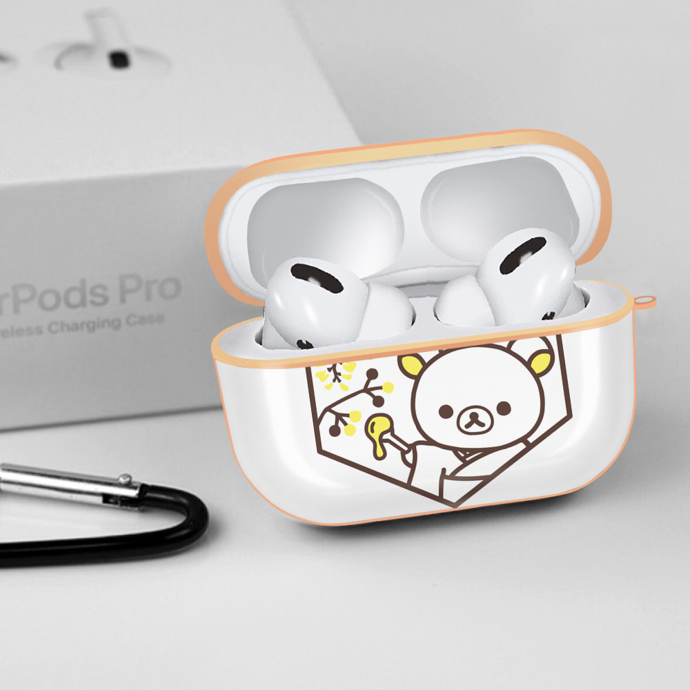 リラックマ リラックマ キイロイトリ Rilakkuma Korilakkuma Kiiroitori 【AirPods Pro用】ハードシェル保護ケース｜耐衝撃・防指紋・カラビナ付き商品仕様
