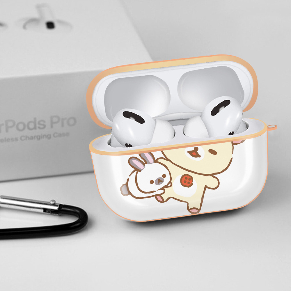 リラックマ リラックマ キイロイトリ Rilakkuma Korilakkuma Kiiroitori 【AirPods Pro用】ハードシェル保護ケース｜耐衝撃・防指紋・カラビナ付き商品仕様