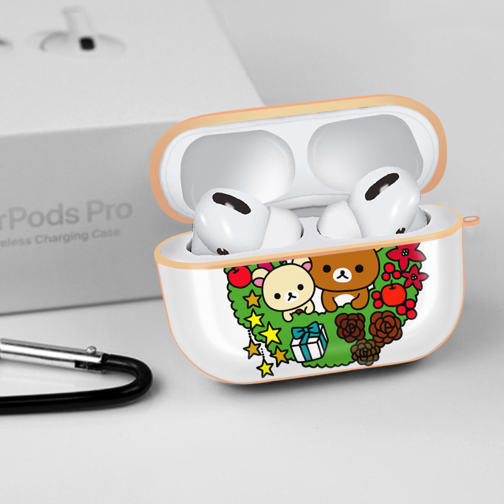 リラックマ リラックマ キイロイトリ Rilakkuma Korilakkuma Kiiroitori 【AirPods Pro用】ハードシェル保護ケース｜耐衝撃・防指紋・カラビナ付き商品仕様