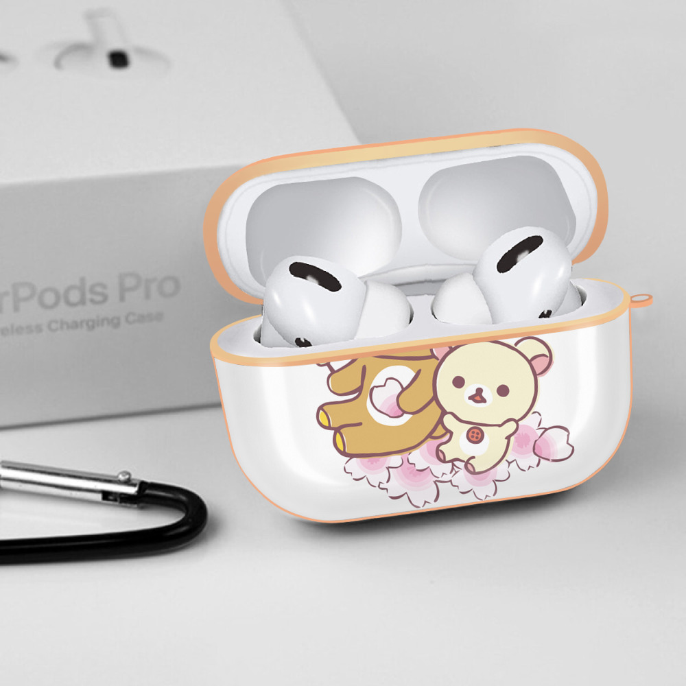 リラックマ リラックマ キイロイトリ Rilakkuma Korilakkuma Kiiroitori 【AirPods Pro用】ハードシェル保護ケース｜耐衝撃・防指紋・カラビナ付き商品仕様
