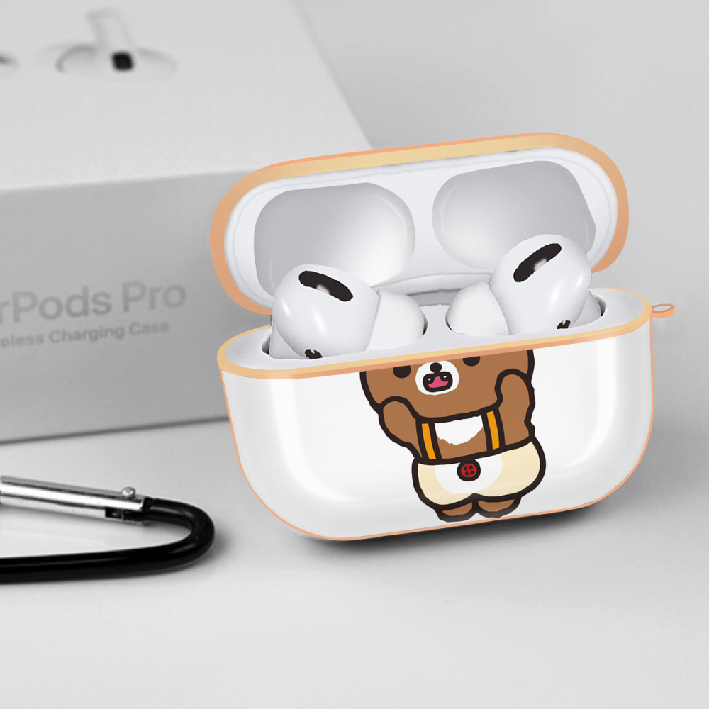 リラックマ リラックマ キイロイトリ Rilakkuma Korilakkuma Kiiroitori 【AirPods Pro用】ハードシェル保護ケース｜耐衝撃・防指紋・カラビナ付き商品仕様