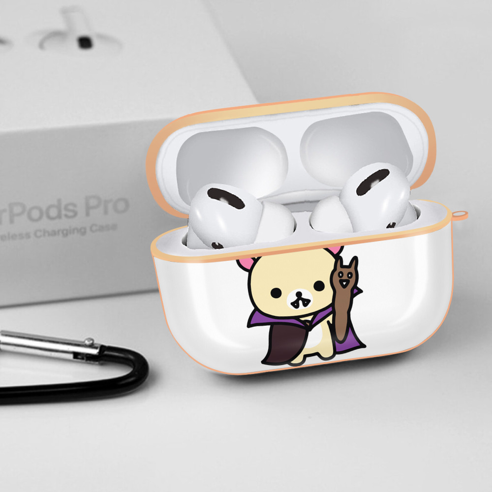 リラックマ リラックマ キイロイトリ Rilakkuma Korilakkuma Kiiroitori 【AirPods Pro用】ハードシェル保護ケース｜耐衝撃・防指紋・カラビナ付き商品仕様