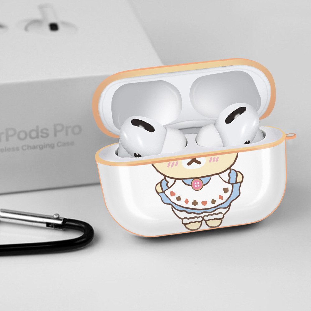 リラックマ リラックマ キイロイトリ Rilakkuma Korilakkuma Kiiroitori 【AirPods Pro用】ハードシェル保護ケース｜耐衝撃・防指紋・カラビナ付き商品仕様